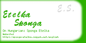 etelka sponga business card